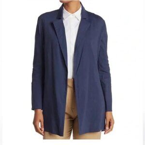 MM LaFLEUR IMOGEN JACKET LONG LINE OPEN FRONT BELTABLE STRETCH LINEN sz XL